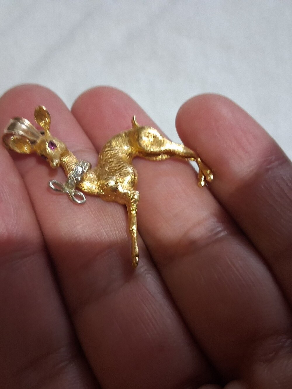 Gold-tone Deer Pendant Necklace Charm